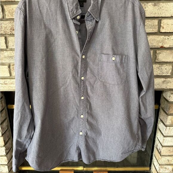 Men's J. Crew Grey Button-Up Shirt - Picture 2 of 4